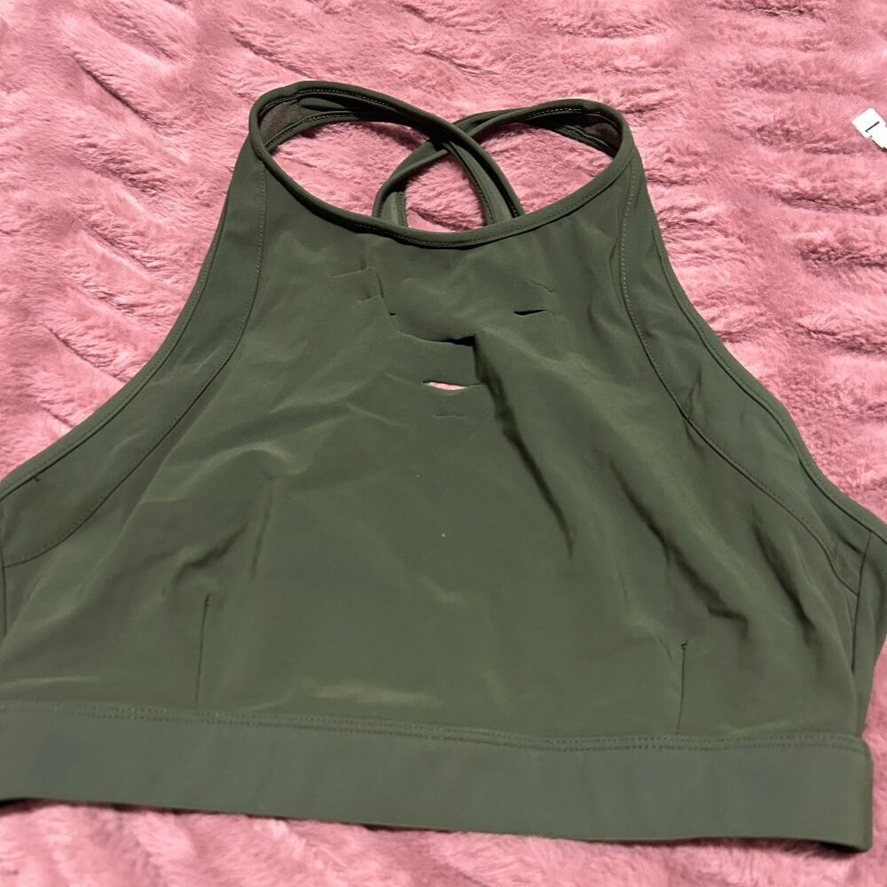 ALO Yoga Forest Green Crop Top